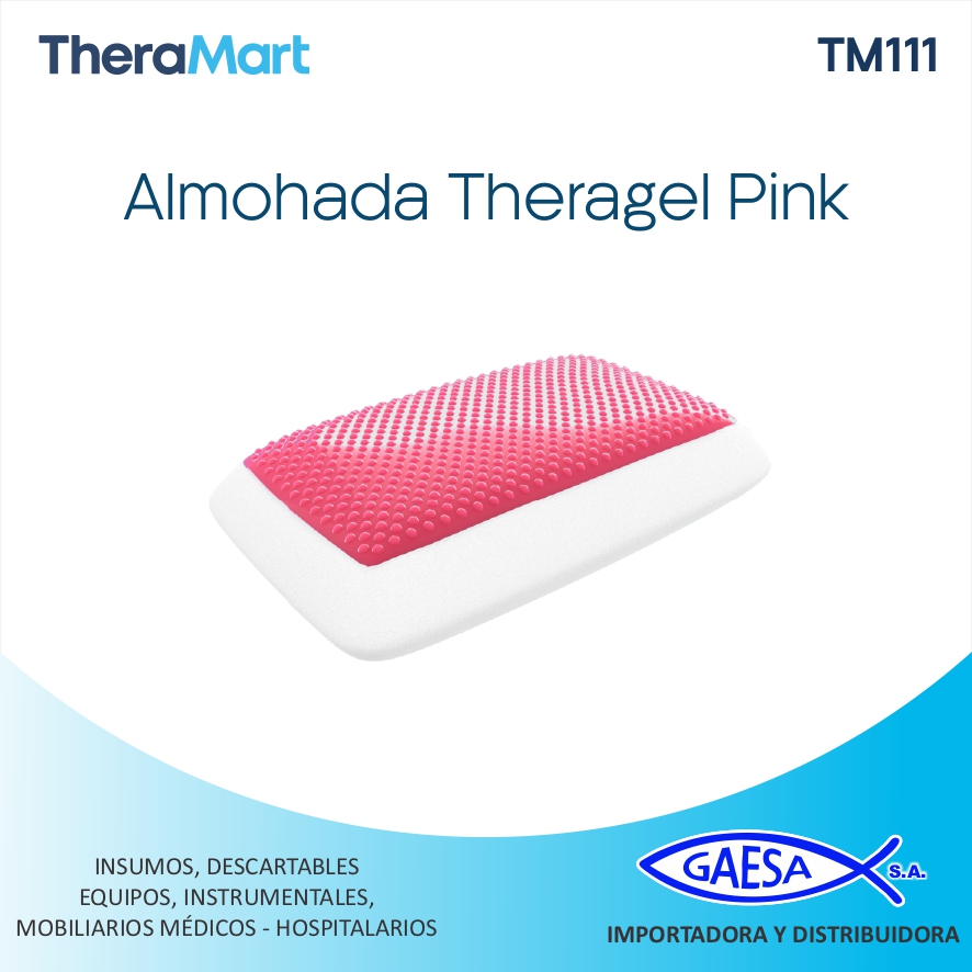 ALMOHADA CON CAPAS DE GEL MOD TM111 THERAGEL PINK THERAMART