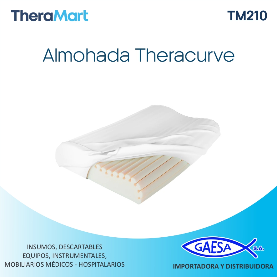 ALMOHADA ERGONOMICA MOD TM210 THERACURVE THERAMART