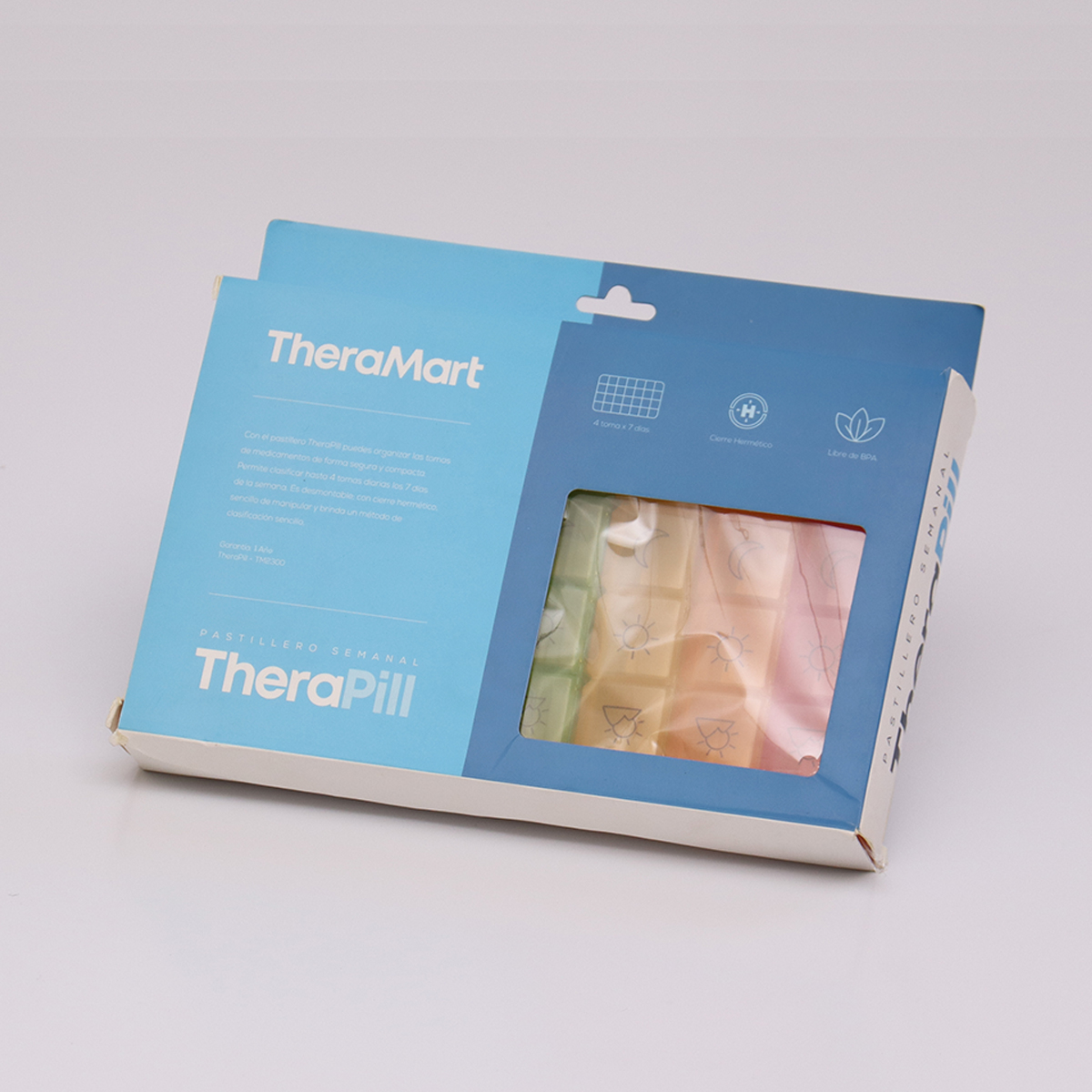 PASTILLERO SEMANAL DE 4 TOMAS DIARIAS MOD TM2300 THERAPILL THERAMART - Imagen 4
