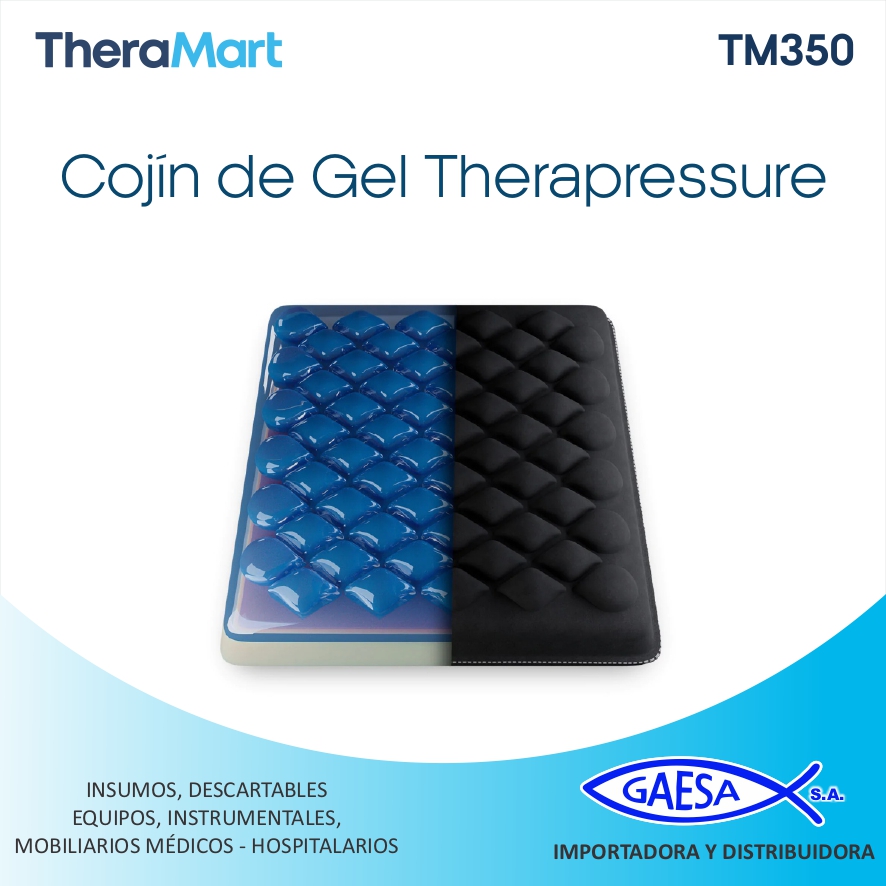 COJIN DE GEL PARA SILLA DE RUEDAS MOD TM350 THERAPRESSURE THERAMART