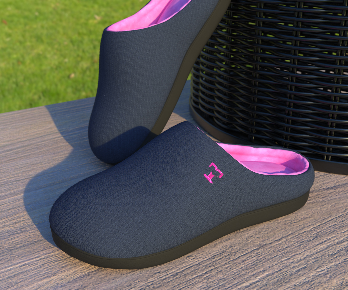 PANTUFLA VISCOELASTICA MOD TM1103-S THERAFLY THERAMART - ROSA - PEQUEÑO - Imagen 2