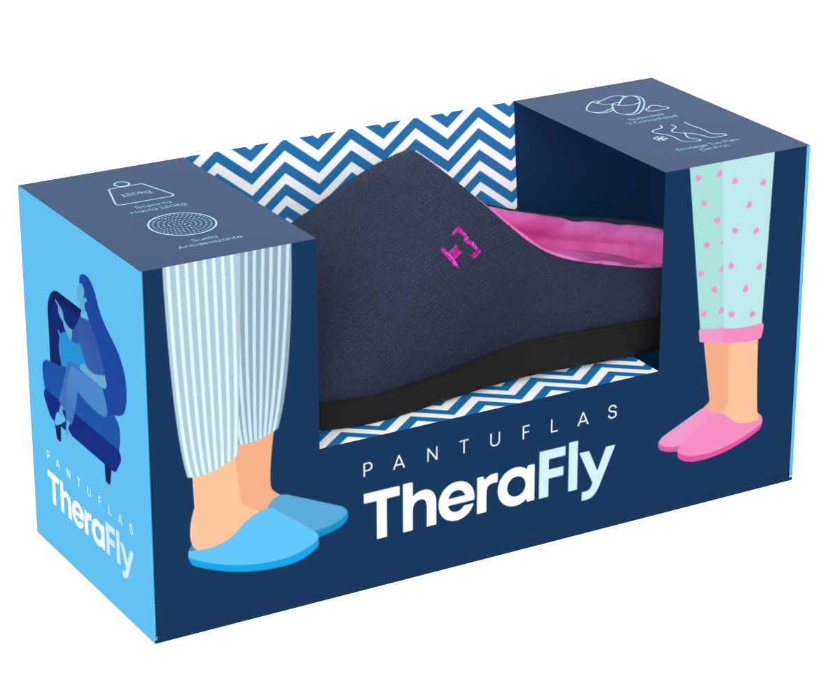 PANTUFLA VISCOELASTICA MOD TM1103-S THERAFLY THERAMART - ROSA - PEQUEÑO - Imagen 3