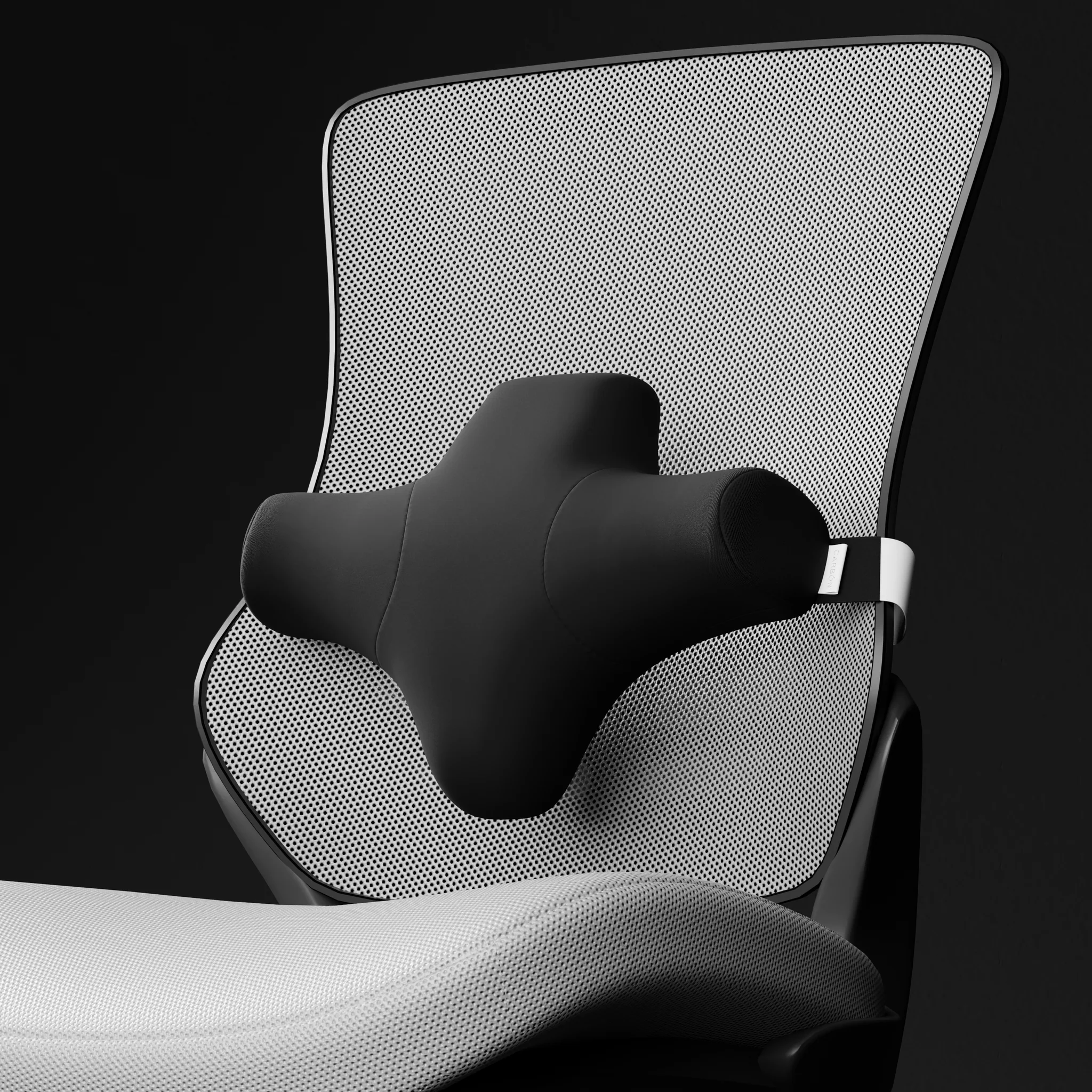 COJIN LUMBAR CON ESPUMA CARBONICA MOD TM325 THERABACK CARBON THERAMART - Imagen 4