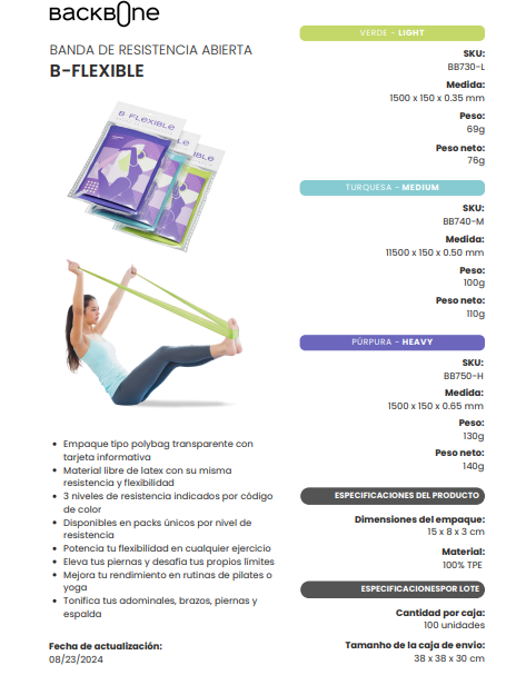 BANDA DE RESISTENCIA MOD BB730-L (LIGERA) B-FLEXIBLE THERAMART - Imagen 3